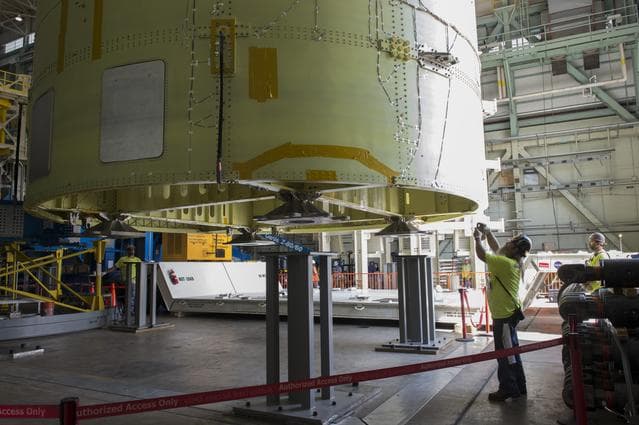 NASA image: Pegasus delivers SLS engine section