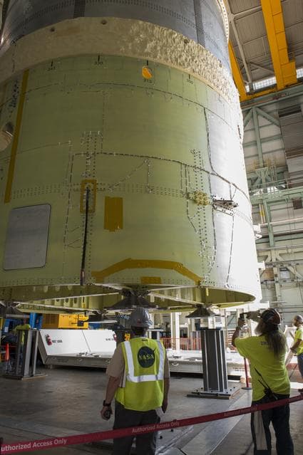 NASA image: Pegasus delivers SLS engine section