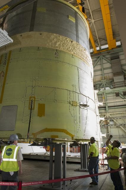 NASA image: Pegasus delivers SLS engine section