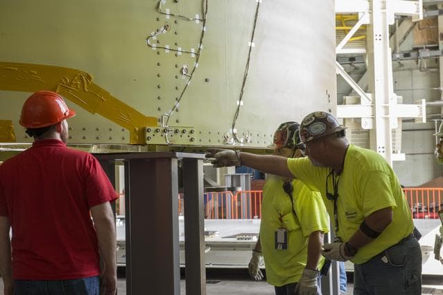 NASA image: Pegasus delivers SLS engine section