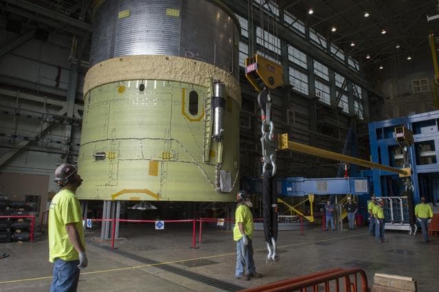 NASA image: Pegasus delivers SLS engine section
