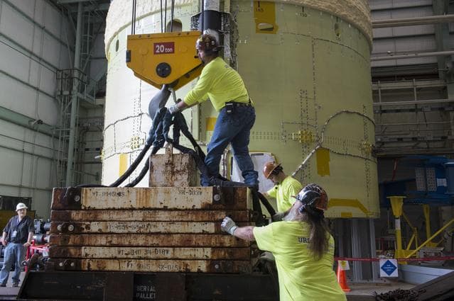 NASA image: Pegasus delivers SLS engine section