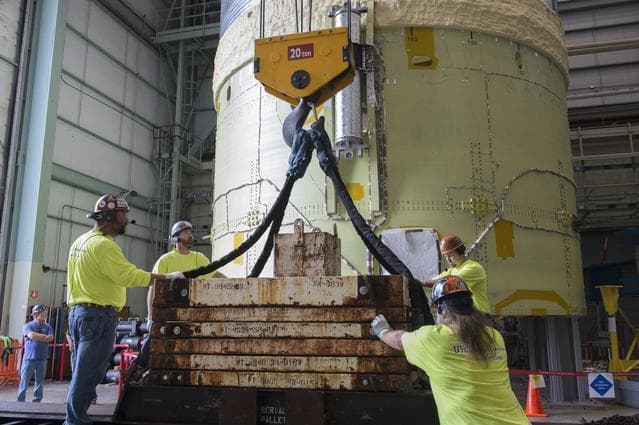 NASA image: Pegasus delivers SLS engine section