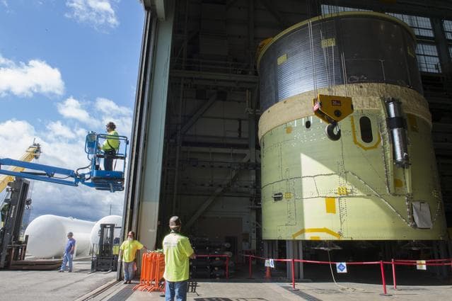 NASA image: Pegasus delivers SLS engine section