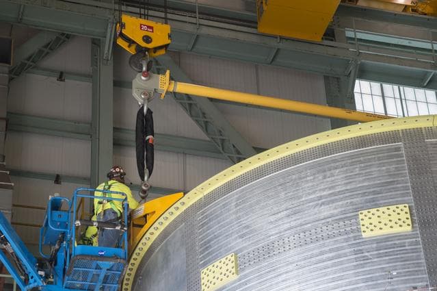 NASA image: Pegasus delivers SLS engine section