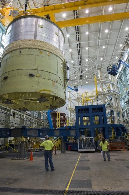 NASA image: Pegasus delivers SLS engine section