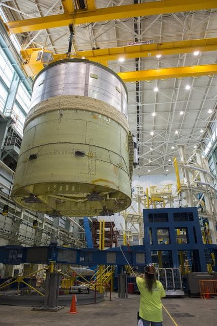 NASA image: Pegasus delivers SLS engine section