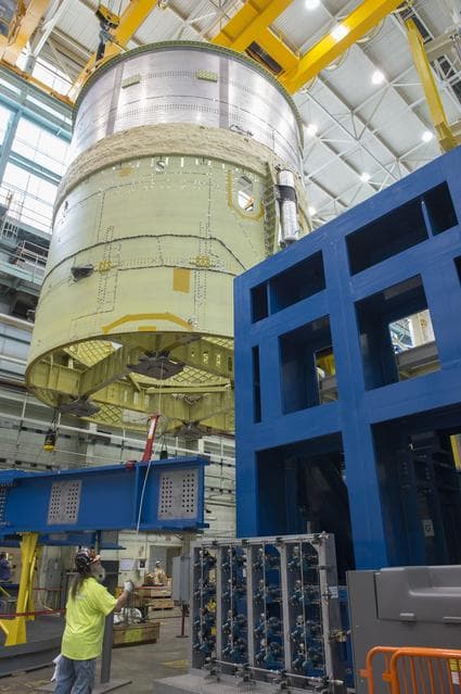 NASA image: Pegasus delivers SLS engine section