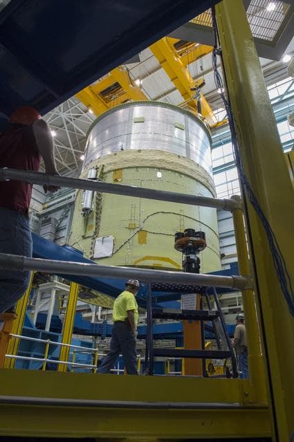 NASA image: Pegasus delivers SLS engine section
