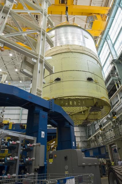 NASA image: Pegasus delivers SLS engine section