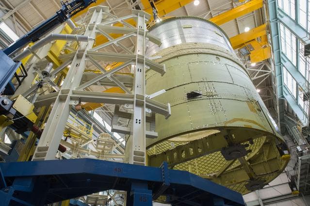 NASA image: Pegasus delivers SLS engine section