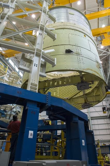NASA image: Pegasus delivers SLS engine section