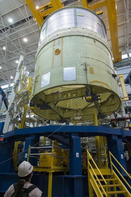NASA image: Pegasus delivers SLS engine section