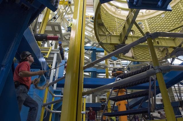 NASA image: Pegasus delivers SLS engine section