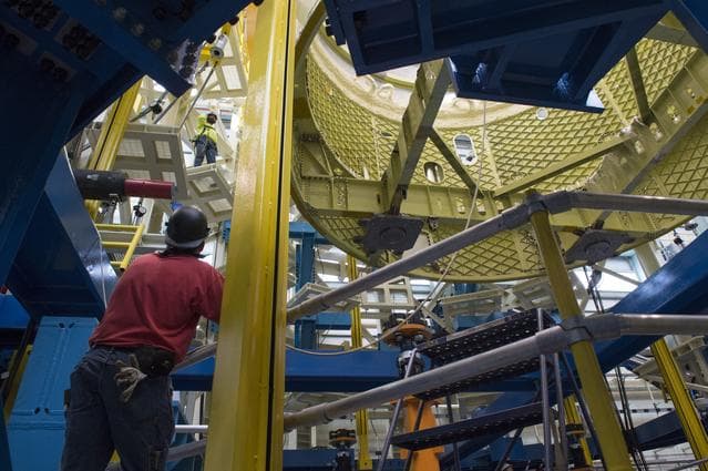 NASA image: Pegasus delivers SLS engine section
