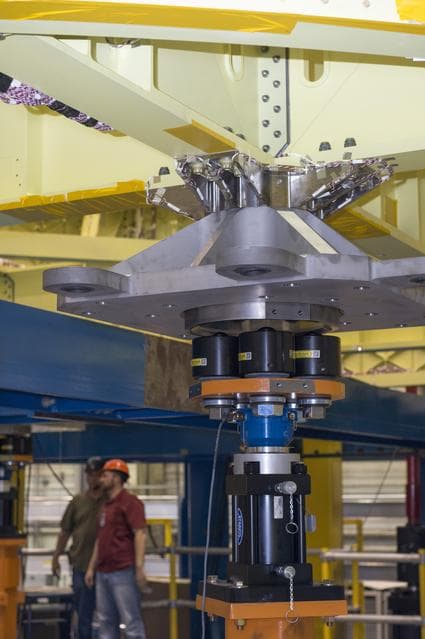NASA image: Pegasus delivers SLS engine section