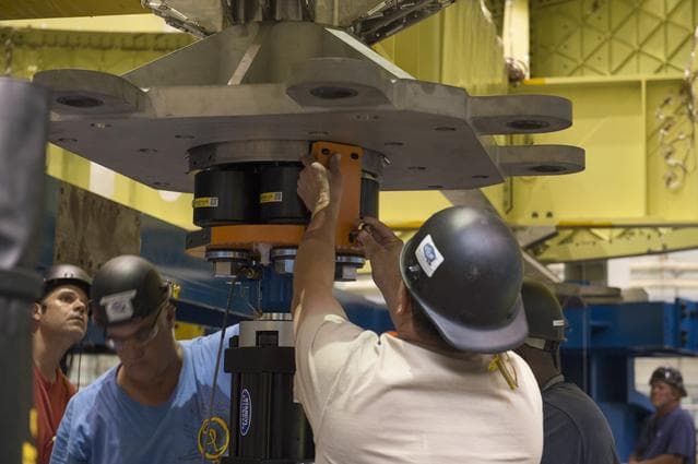 NASA image: Pegasus delivers SLS engine section