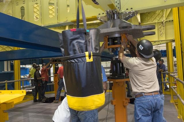 NASA image: Pegasus delivers SLS engine section
