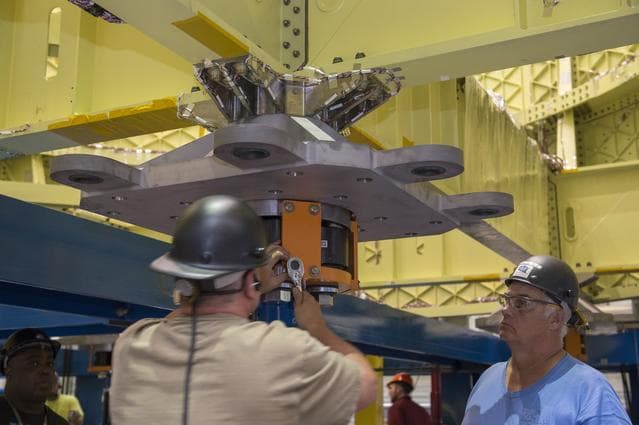 NASA image: Pegasus delivers SLS engine section
