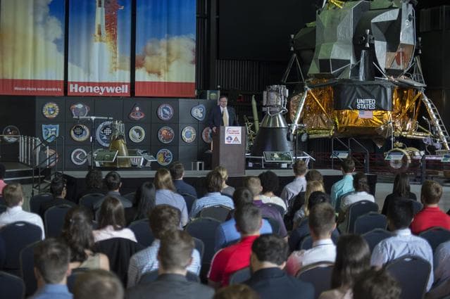NASA image: Todd May addresses summer interns