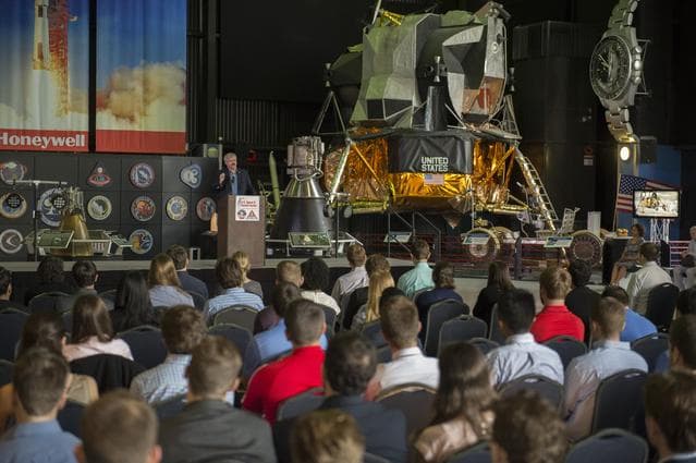NASA image: Jim Turner addresses Summer Interns