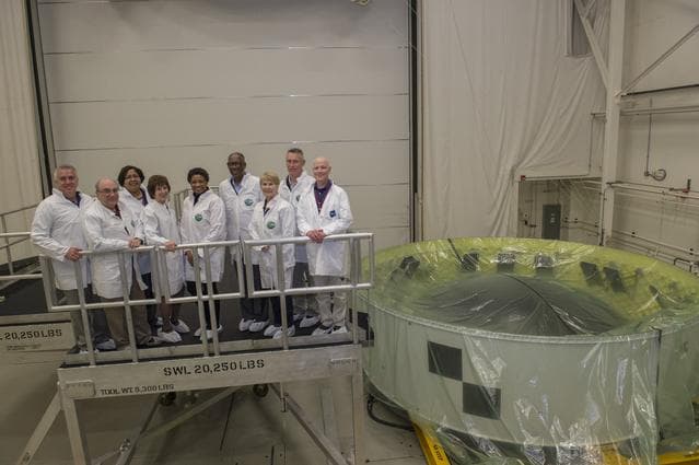 NASA image: ASAP members view LVSA and Orion Stage Adapter
