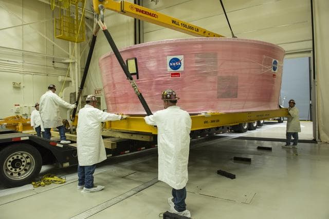 NASA image: Orion Stage Adapter move to Redstone Airfield