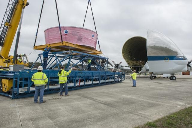 NASA image: Orion Stage Adapter move to Redstone Airfield