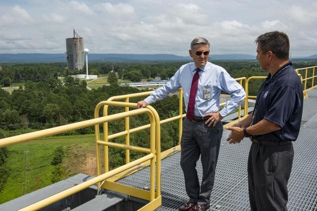 NASA image: Kennedy Space Center Director Bob Cabana tours Marshall Space Fl