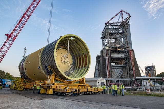 NASA image: Liquid Oxygen Test Article Move in West Test Area