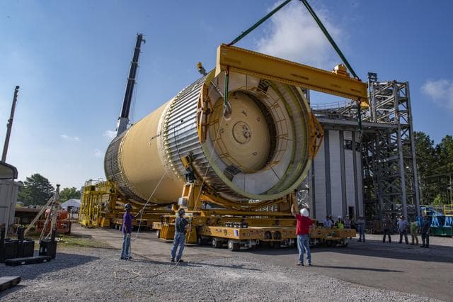 NASA image: Liquid Oxygen Test Article Move in West Test Area