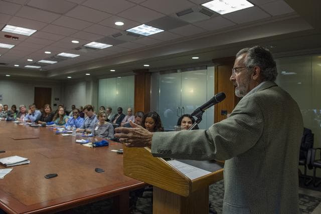 NASA image: DR. PEDRO “PETE” RODRIGUEZ SPEAKS TO A FULL HOUSE AT HISPANI