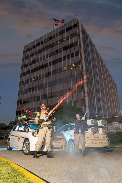 NASA image: Ghostbuster and Star Wars Themed Cars at Marshall Space Flight C