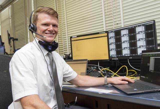 NASA image: Patrick Mills and teams at NASA’s Marshall Space Flight Center help monitor launch conditions for the Demo-2 mission from the Huntsville Operations Support Center, HOSC.