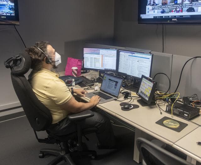 NASA image: MSFC Teams at MSFCC Moniter Launch Conditions for Crew 1 Mission