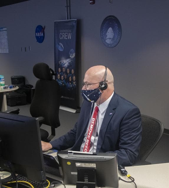 NASA image: MSFC Teams at MSFCC Moniter Launch Conditions for Crew 1 Mission