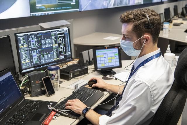 NASA image: MSFC Teams at MSFCC Moniter Launch Conditions for Crew 1 Mission