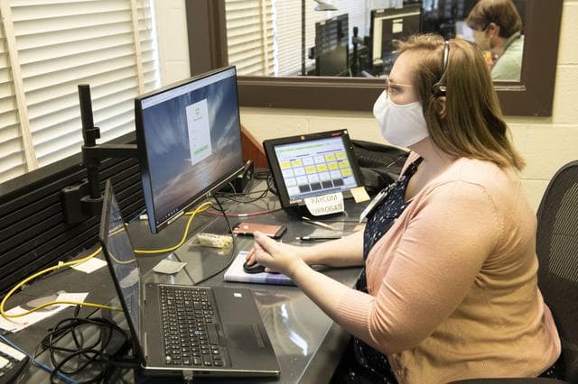 NASA image: MSFC Teams at MSFCC Moniter Launch Conditions for Crew 1 Mission