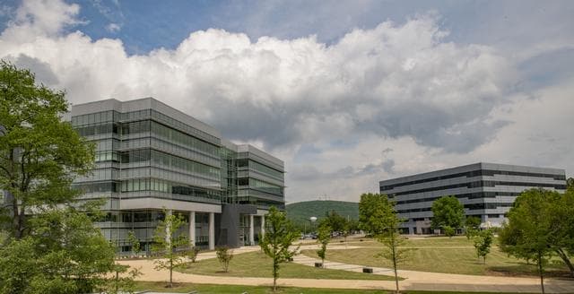 NASA image: MSFC Campus Showing Buildings 4221 and  4203