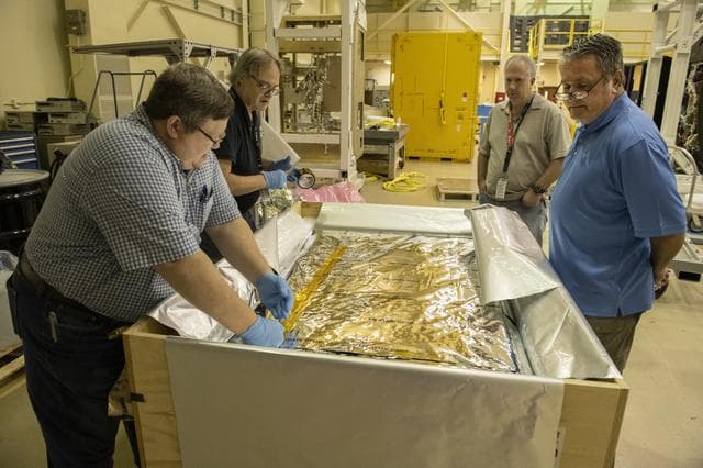 NASA image: The 4-Bed Carbon Dioxide Scrubber Being Prepared for Shipment