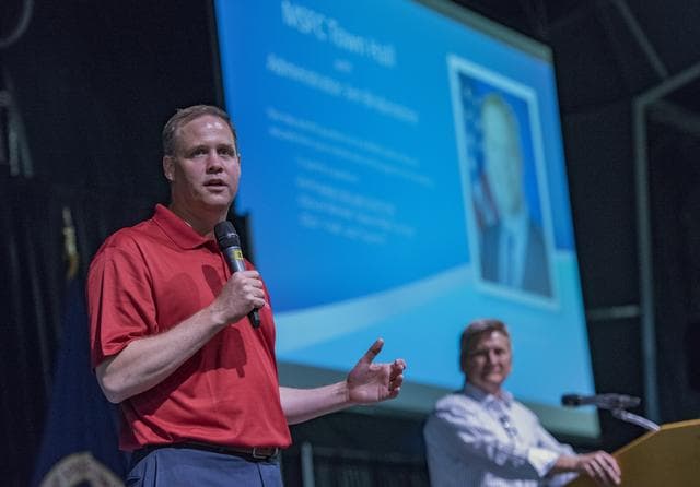 NASA image: Jim Bridenstine conducts employee town hall meeting