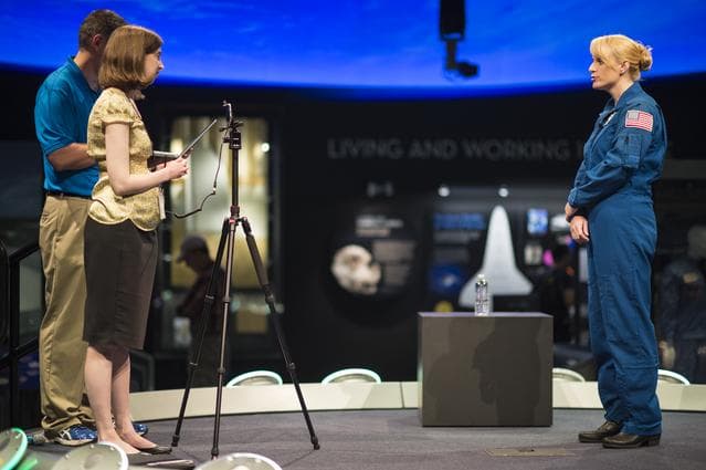 NASA image: Astronaut Kate Rubins at Air and Space Museum