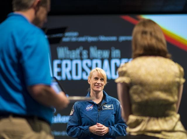 NASA image: Astronaut Kate Rubins at Air and Space Museum