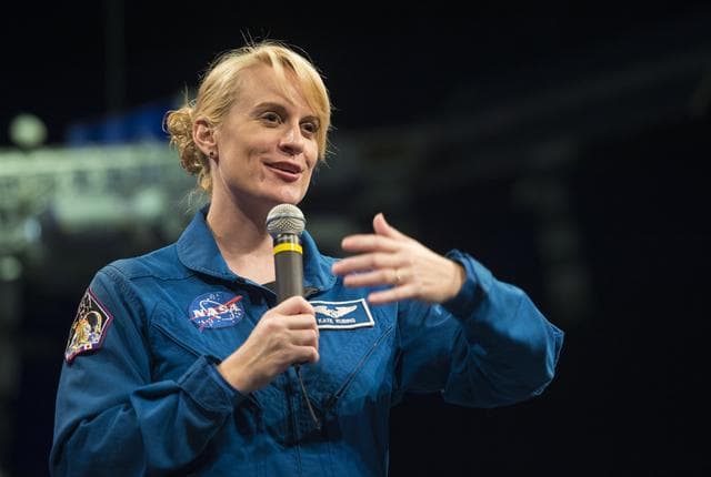 NASA image: Astronaut Kate Rubins at Air and Space Museum