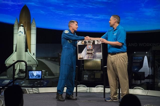 NASA image: Astronaut Shane Kimbrough at Air and Space Museum