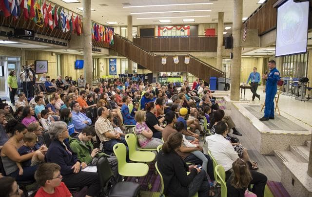 NASA image: Astronaut Shane Kimbrough at Arlington Career Center