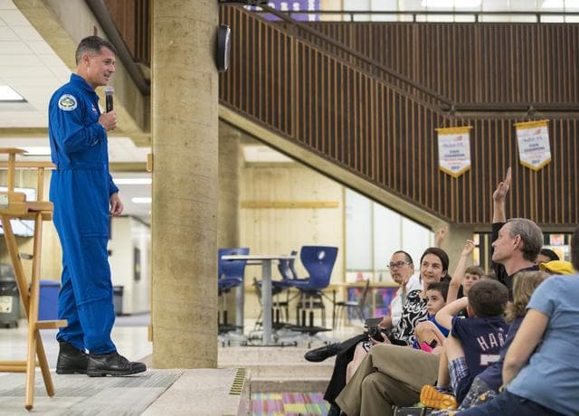NASA image: Astronaut Shane Kimbrough at Arlington Career Center