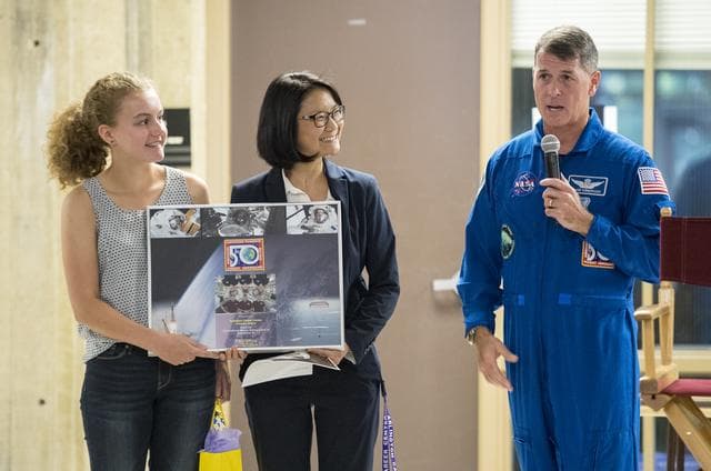 NASA image: Astronaut Shane Kimbrough at Arlington Career Center