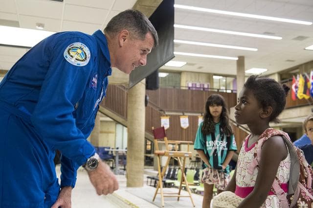 NASA image: Astronaut Shane Kimbrough at Arlington Career Center