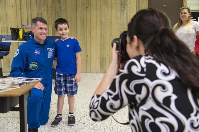 NASA image: Astronaut Shane Kimbrough at Arlington Career Center